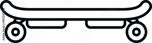 Skateboard vector illustration depicting street sport, youth culture, and active lifestyle