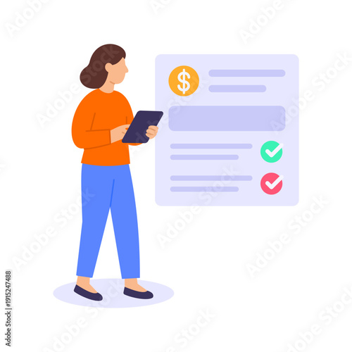 Retirement and Pension, managing employee post employment benefits, Flat vector character illustration