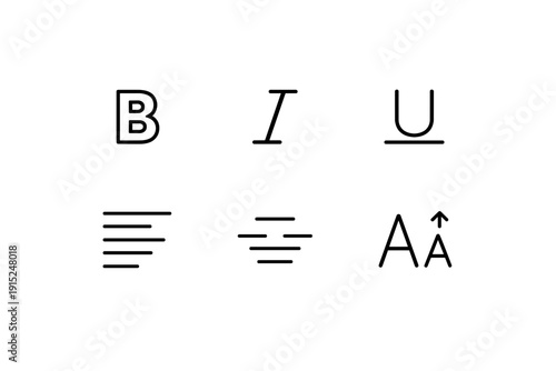 Basic Text Formatting Options Bold Italic Underline Strikethrough Alignment Superscript Subscript
