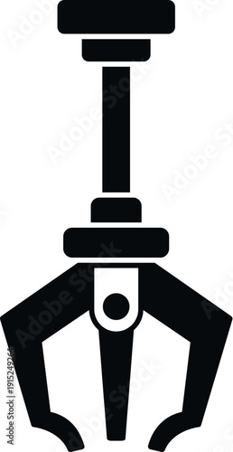 Robotic claw or gripper tool representing industrial automation and smart technology