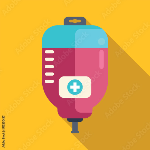 Blood bag representing medical donation and life saving healthcare