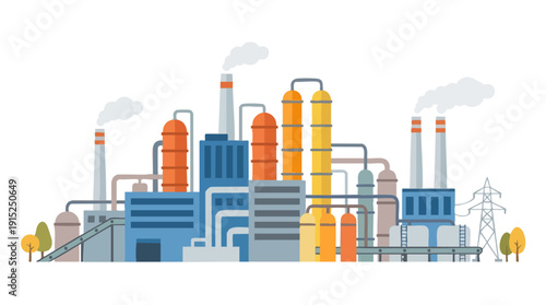 Industrial Factory Plant Machinery.