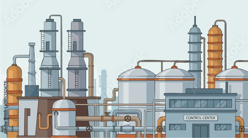 Industrial Factory Plant Machinery Equipment.