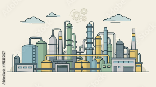 Industrial Factory Plant Machinery.