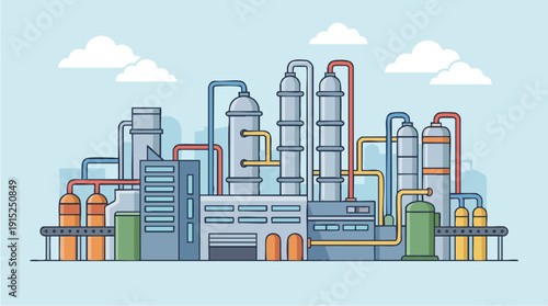 Industrial factory plant machinery equipment.