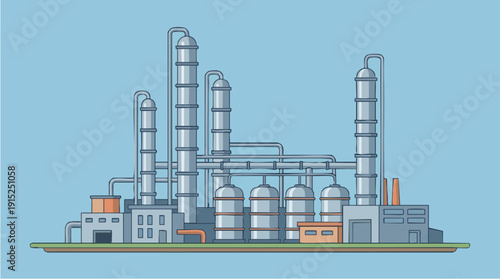 Industrial Factory Plant Facility Structure.