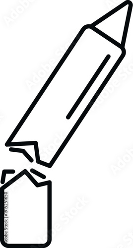 Broken pencil on a plain background representing stress and creativity issues