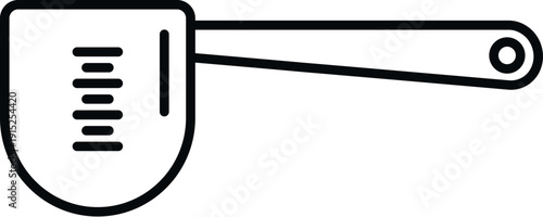 Measuring scoop line art for portion control and food preparation needs