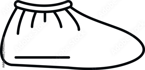 Single disposable shoe cover protecting against contamination in a medical or clean environment