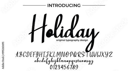 Holiday - Elegant Script Font for Smooth Handwritten Design and Creative Typography