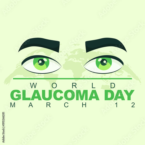 Vector graphic of World Glaucoma Day ideal for World Glaucoma Day celebration.