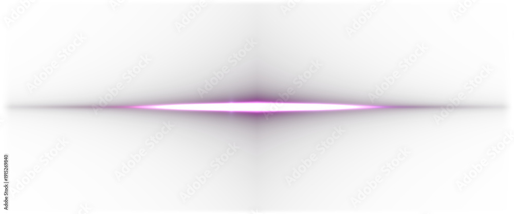 Fototapeta premium Abstract light burst effect, radiant glow overlay, luminous streak with purple, translucent lens flare, digital lighting artifact.