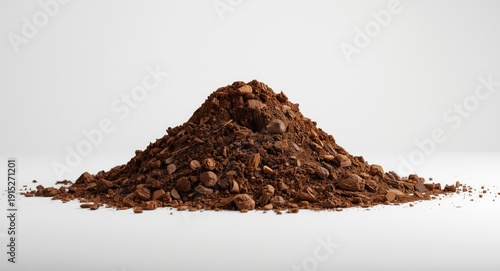 Wallpaper Mural stack of dirt positioned on a crisp white backdrop Torontodigital.ca