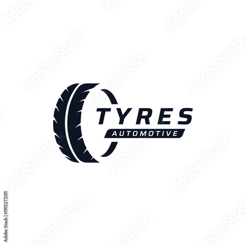 Tire or wheel logo template design with creative ideas. Logo for tire shops, workshops and companies.