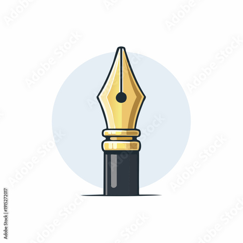 Sophisticated Fountain Pen Nib Icon