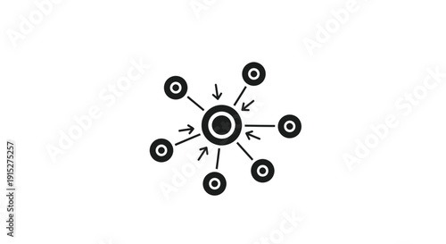 Central Circle Surrounded by Smaller Circles.