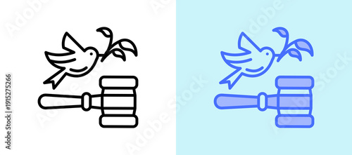 Peace And Justice whitegreen icon