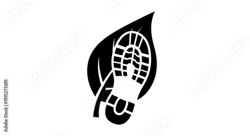 Sneaker Shoe Footwear Leaf Eco Friendly Logo.
