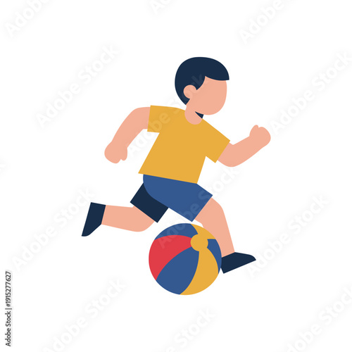 boy playing football