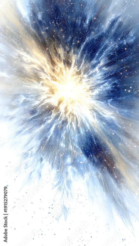 Obraz premium Primordial Creation Light Concept — Abstract Fantasy Illustration Isolated
