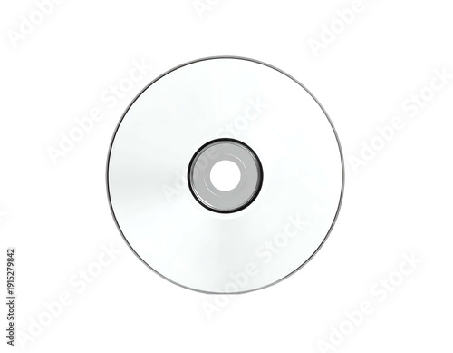 Blank silver disc with metallic sheen and center hole