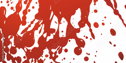 Abstract red splatter pattern with varying sized circular shapes