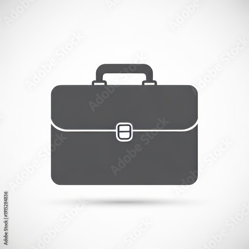 Professional Black Briefcase Icon for Business and Corporate Use.