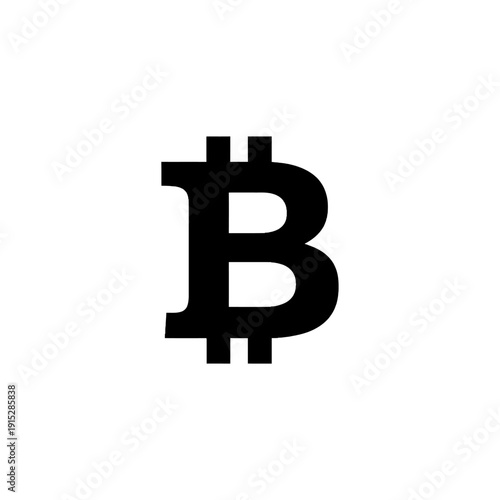 Bitcoin B Symbol Cryptocurrency Vector Icon