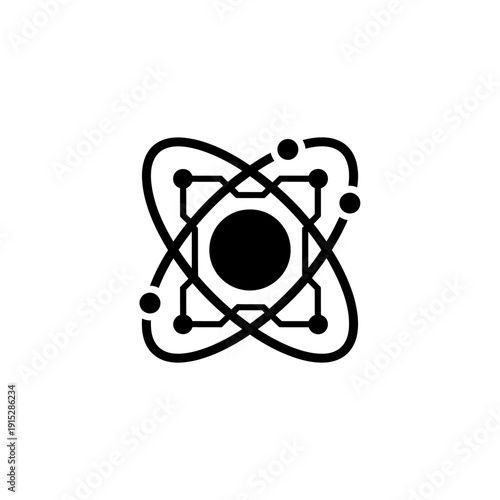 Quantum Computing Technology Abstract Vector Concept