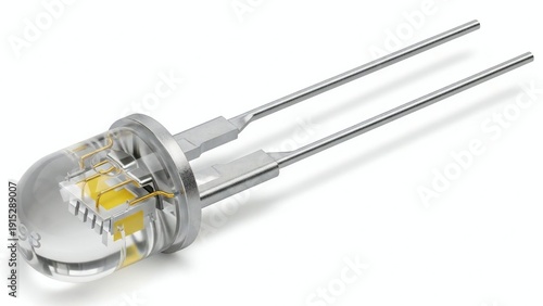 Clear led light emitting diode electronic component with exposed internal structure