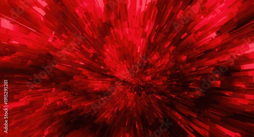 Pulsating red abstract motion design featuring historic digital imagery