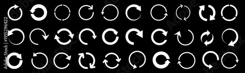 Circle arrow icon set. Arrow icon. Black vector arrows set. vector illustration