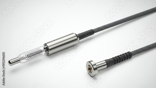 Wallpaper Mural Close up of coaxial cable connector with internal spring mechanism Torontodigital.ca