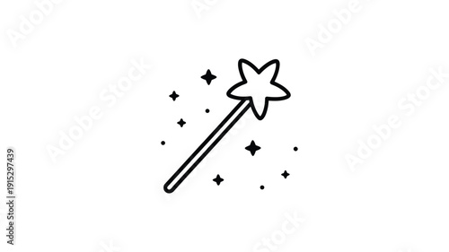 Simple line drawing of a camera with a strap beside it