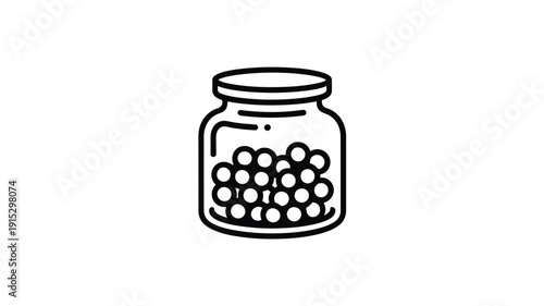 Simple black and white line drawing of a leafy cabbage vegetable