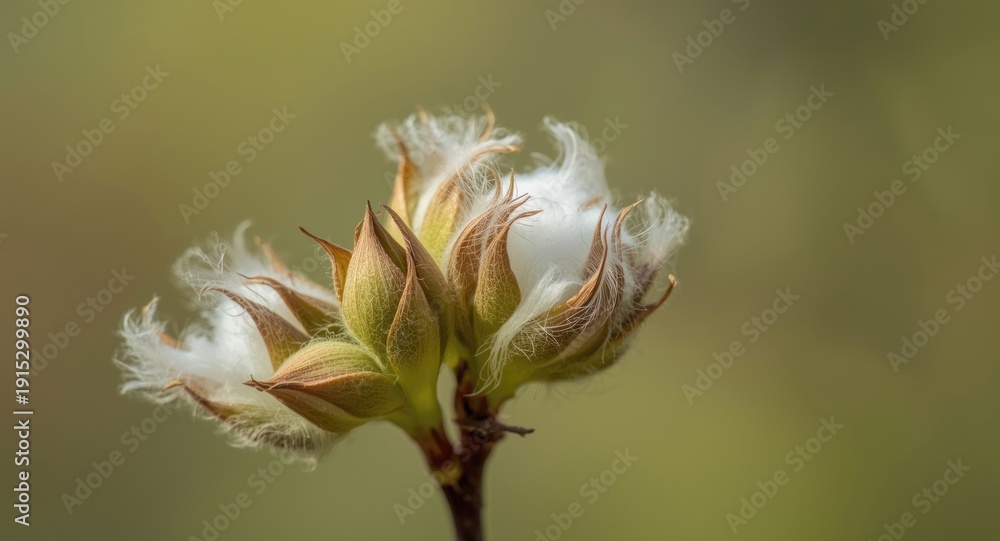 Obraz premium Springtime closeup of cottonwood tree buds with fine details