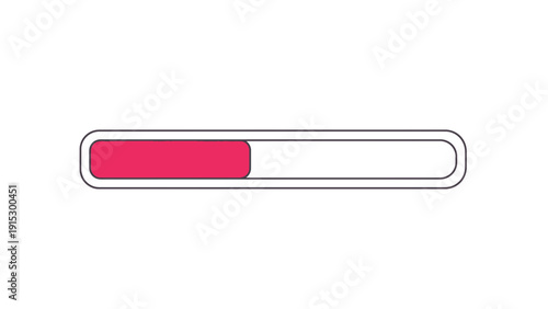 Progress Bar Showing Partial Completion Status.