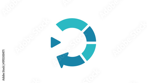 Circular Arrows Symbolizing Rotation and Cycle.