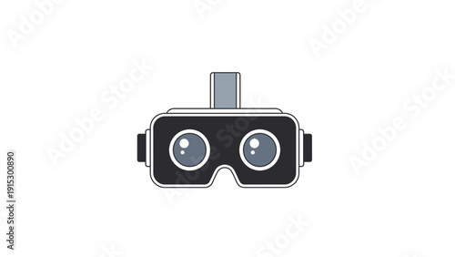 Virtual Reality Headset Goggles Digital Device.