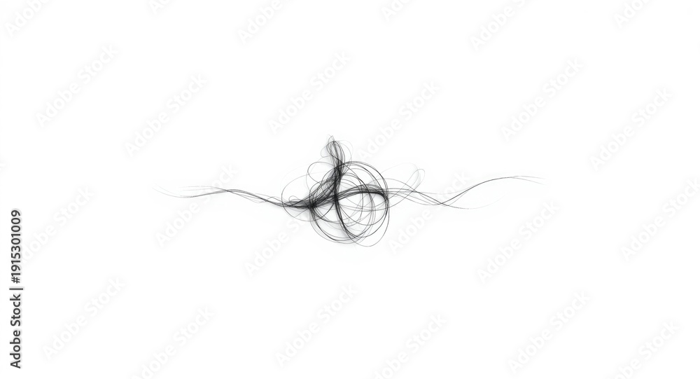 Obraz premium Subtle pencil line drawing in black on clean white surface