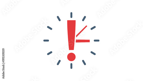 Red Exclamation Mark Symbol Alert Warning.