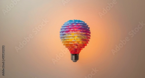colorful layered paper ligh...