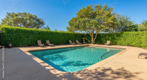 Modern rectangular swimming...