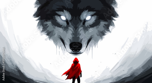 wolf in the snow