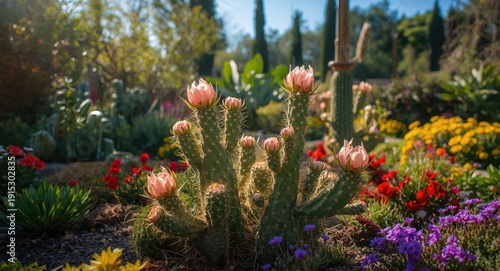 A flowering cactus in an in...