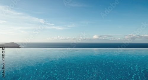 serene poolside with a pict...