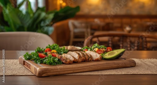 Table with a colorful healt...