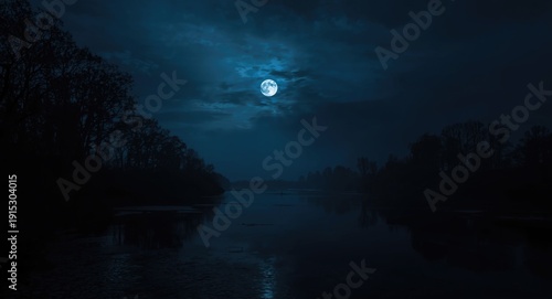 Mysterious night landscape ...