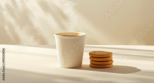 Paper cup paired with flavo...