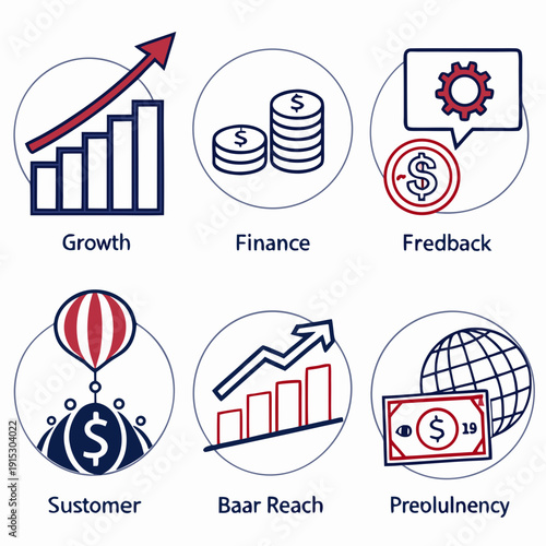 Business kpi set growth finance feedback customer bar reach profitability